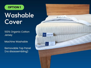 Washable organic cotton mattress cover