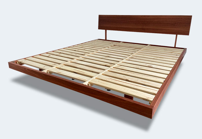 Australian Made Timber Bed Base Free, Low Floating Bed Frame