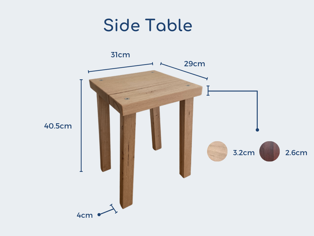Timber Side Table Quokka Beds, Small Side Table Dimensions
